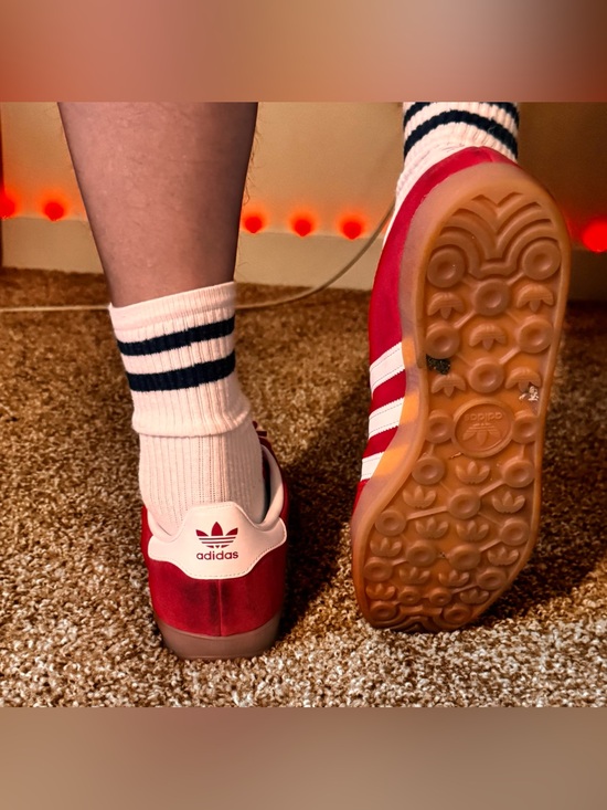 ADIDAS Felt Red & White Gazelle Sambas main image 4